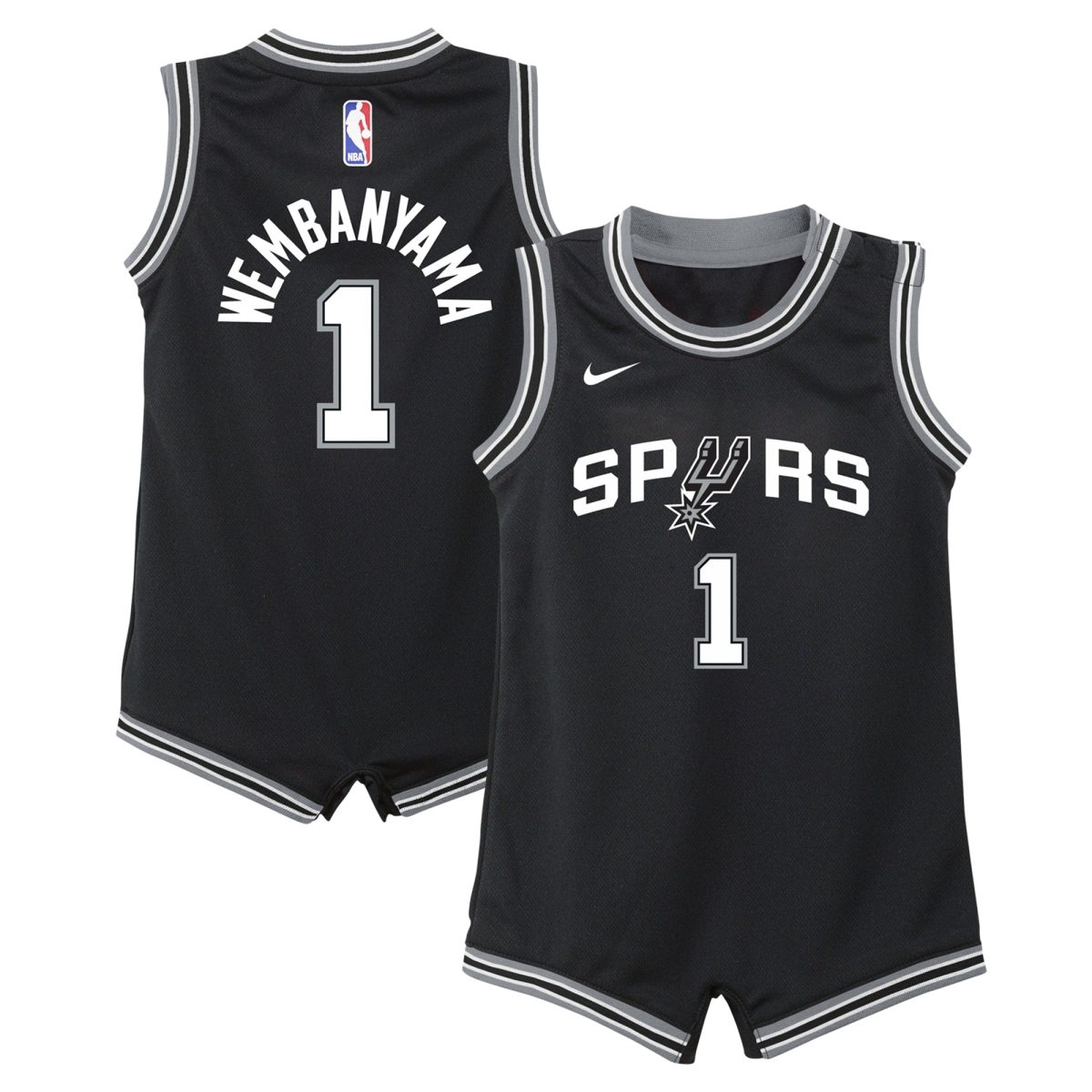 San Antonio Spurs infant san antonio spurs victor wembanyama nike black swingman player jersey – icon edition Collection | Official Spurs Store