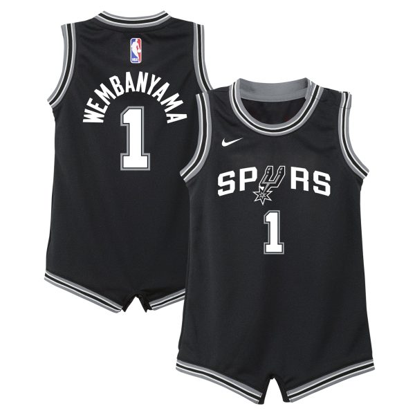 San Antonio Spurs infant san antonio spurs victor wembanyama nike black swingman player jersey – icon edition Collection | Official Spurs Store