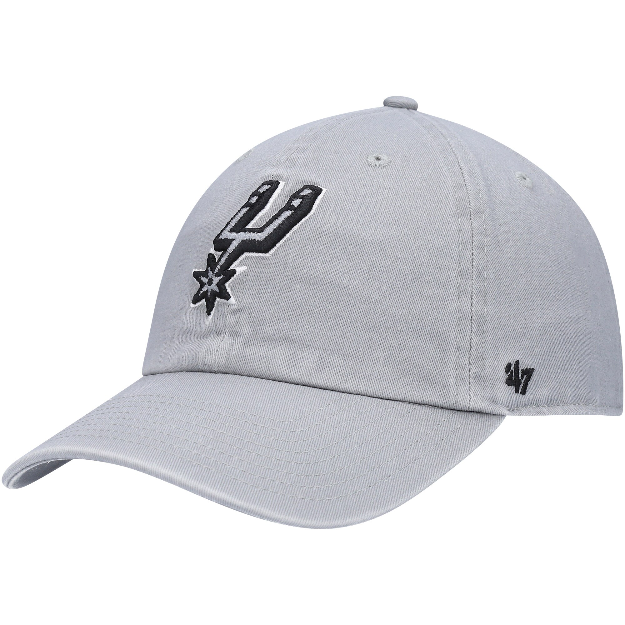 San Antonio Spurs mens san antonio spurs 47 gray team clean up adjustable hat Collection | Official Spurs Store