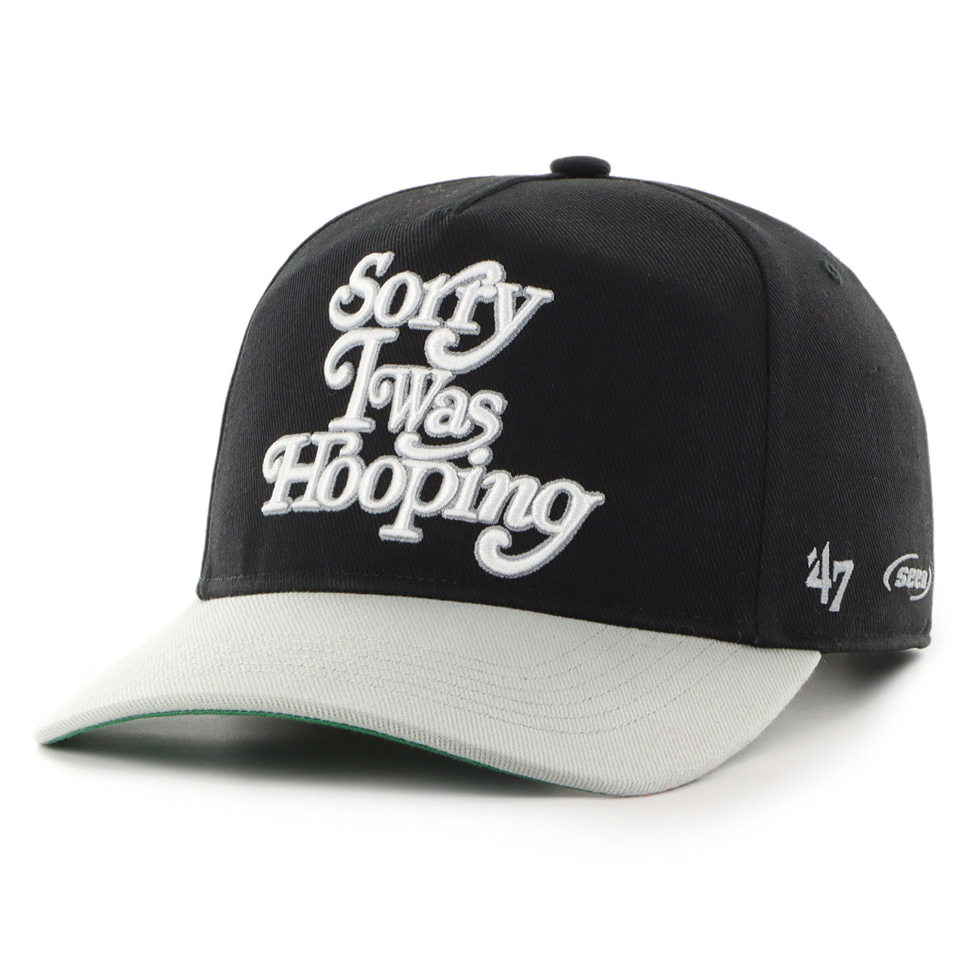 San Antonio Spurs mens san antonio spurs 47 x brand seen sorry i was hooping blacksilver two-tone hitch adjustable hat Collection | Official Spurs Store