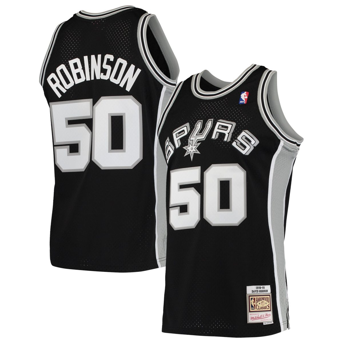 San Antonio Spurs mens san antonio spurs david robinson mitchell  ness black 199192 hardwood classics swingman jersey Collection | Official Spurs Store