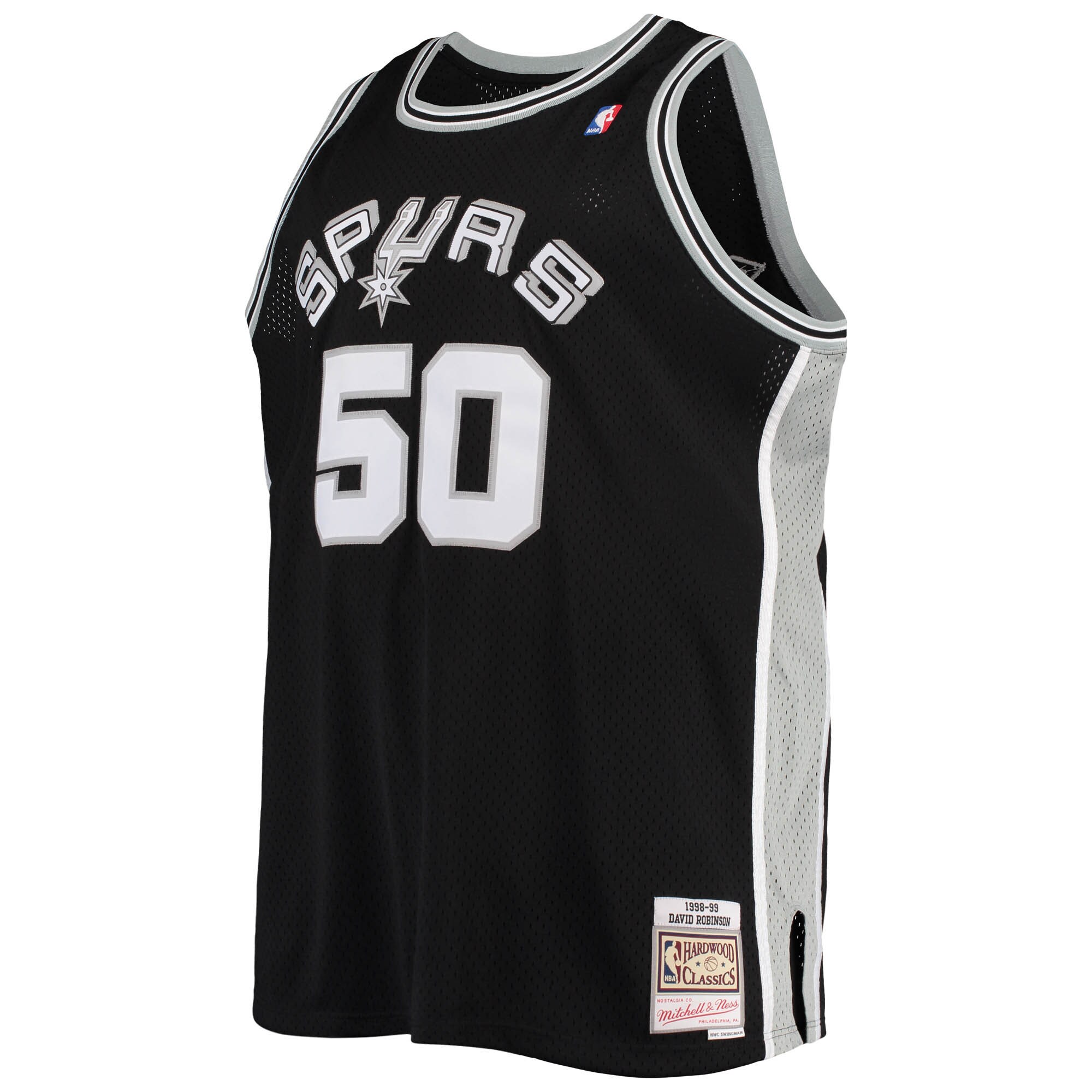 San Antonio Spurs mens san antonio spurs david robinson mitchell  ness black 199899 big  tall hardwood classics swingman jersey Collection | Official Spurs Store
