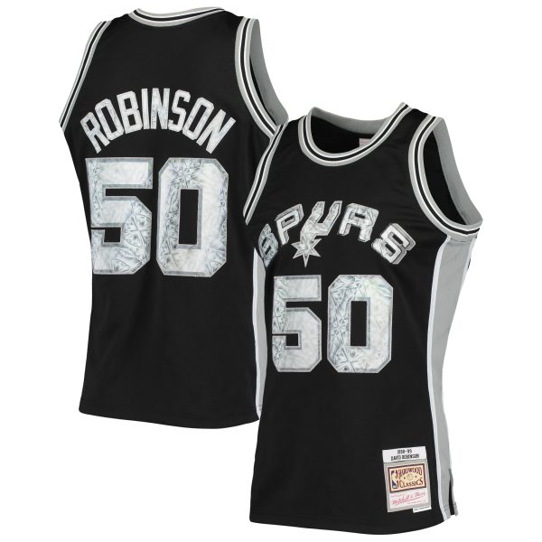 San Antonio Spurs mens san antonio spurs david robinson mitchell  ness black 199899 hardwood classics nba 75th anniversary diamond swingman jersey Collection | Official Spurs Store