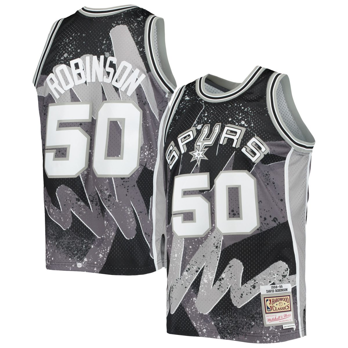 San Antonio Spurs mens san antonio spurs david robinson mitchell  ness black hardwood classics 199899 hyper hoops swingman jersey Collection | Official Spurs Store