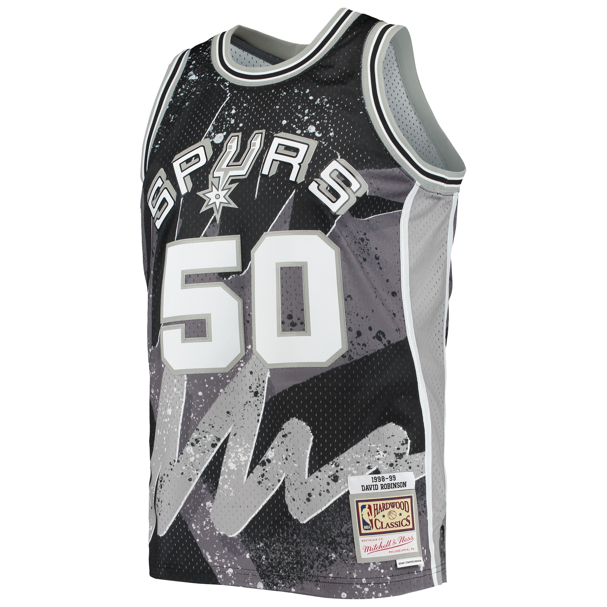 San Antonio Spurs mens san antonio spurs david robinson mitchell  ness black hardwood classics 199899 hyper hoops swingman jersey Collection | Official Spurs Store