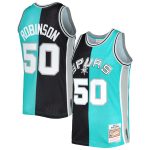 San Antonio Spurs mens san antonio spurs david robinson mitchell  ness blackteal hardwood classics 199899 split swingman jersey Collection | Official Spurs Store