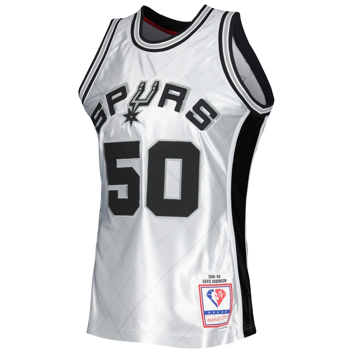 San Antonio Spurs mens san antonio spurs david robinson mitchell  ness platinum 199899 hardwood classics 75th anniversary swingman jersey Collection | Official Spurs Store