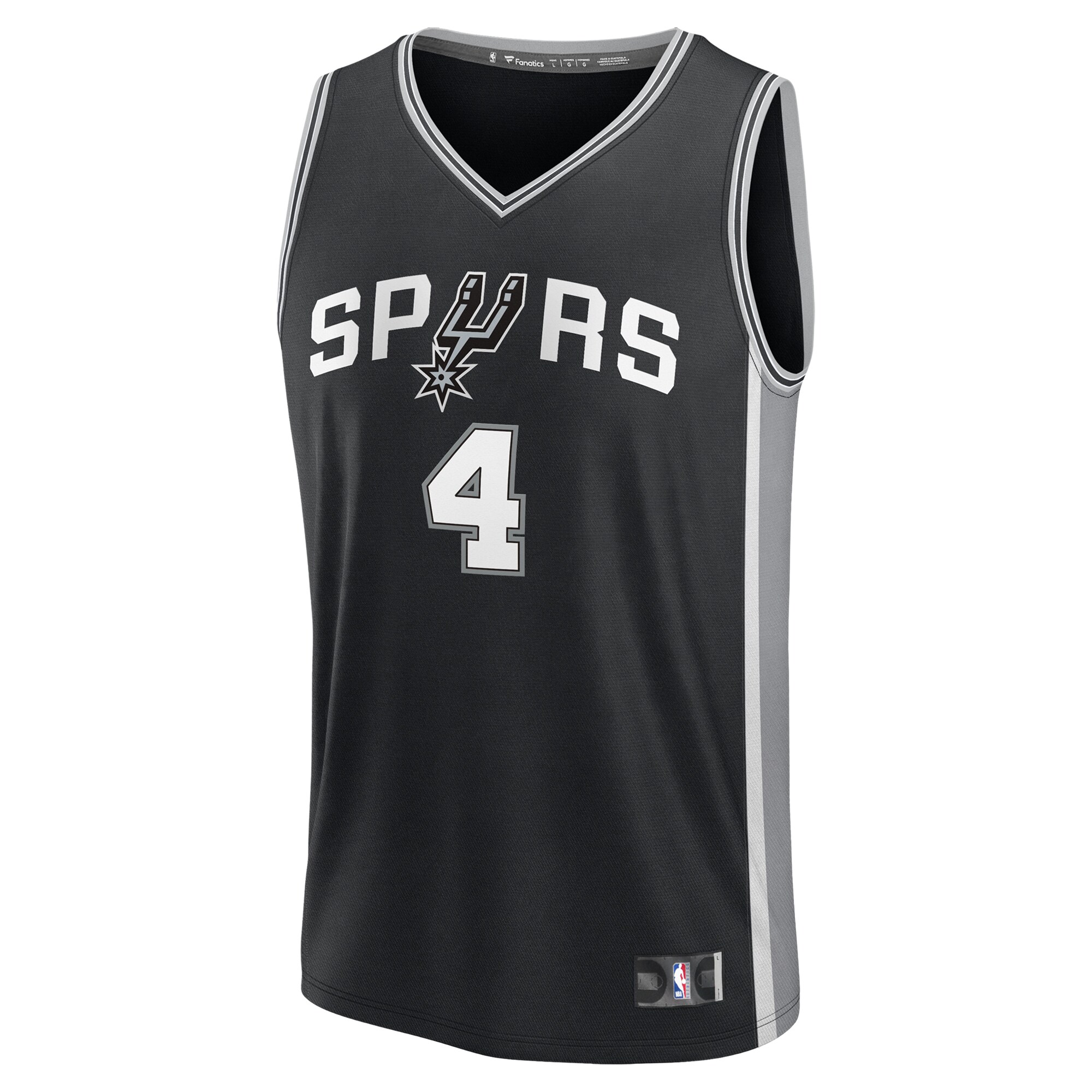 San Antonio Spurs mens san antonio spurs deaaron fox fanatics black fast break replica player jersey – icon edition Collection | Official Spurs Store