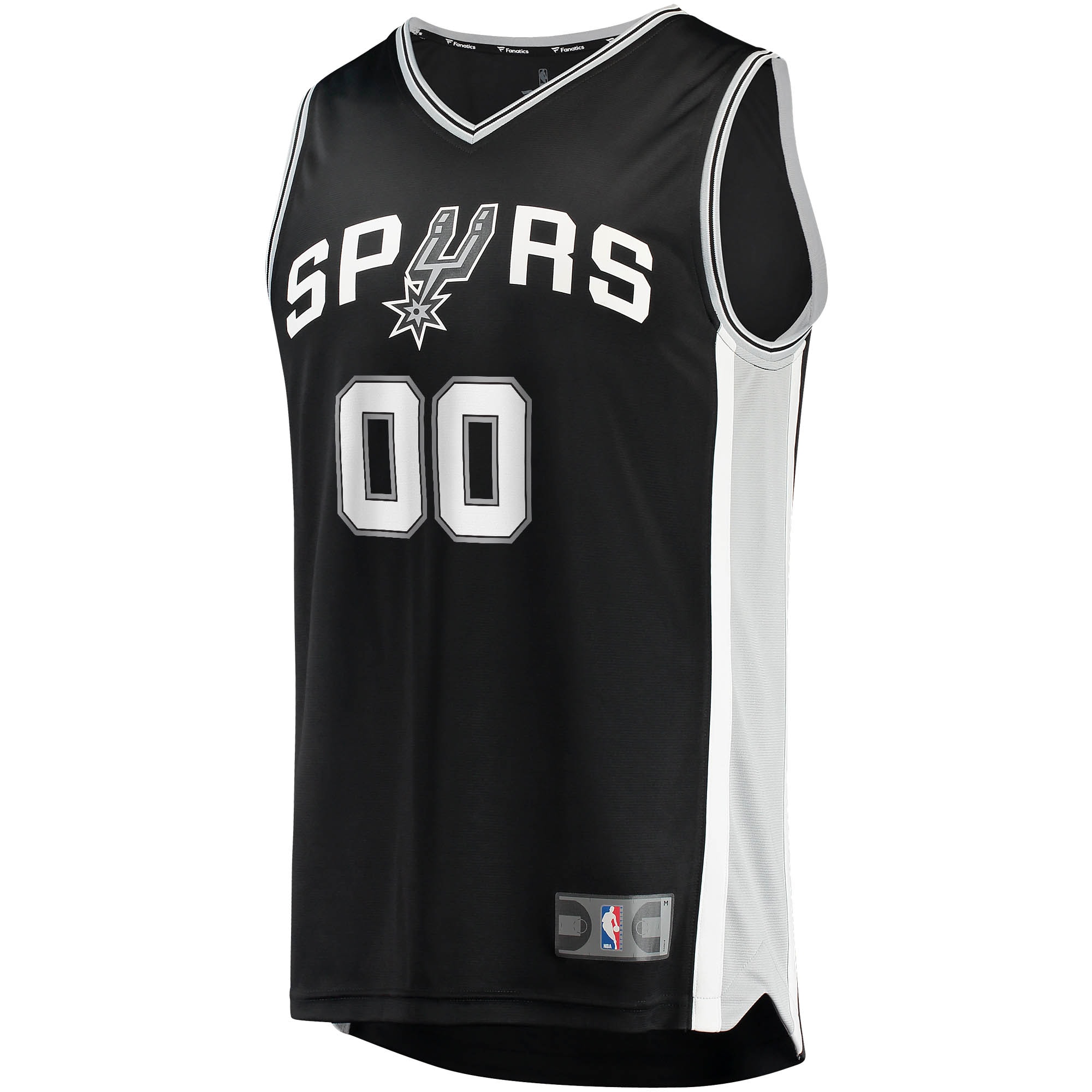 San Antonio Spurs mens san antonio spurs fanatics black fast break custom replica jersey – icon edition Collection | Official Spurs Store