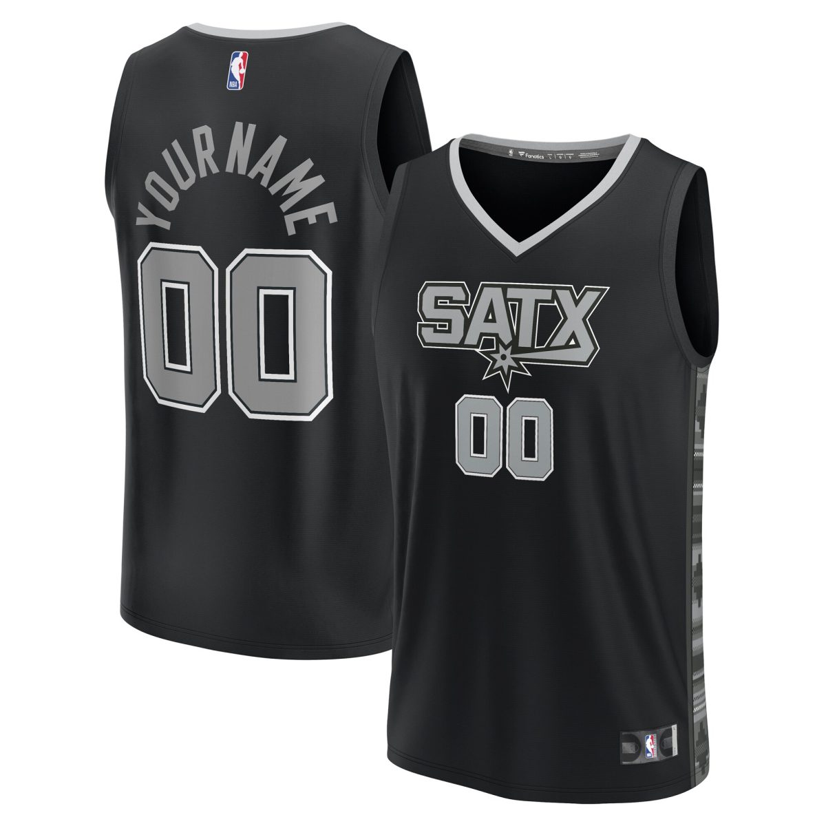 San Antonio Spurs mens san antonio spurs fanatics black fast break custom replica jersey – statement edition Collection | Official Spurs Store