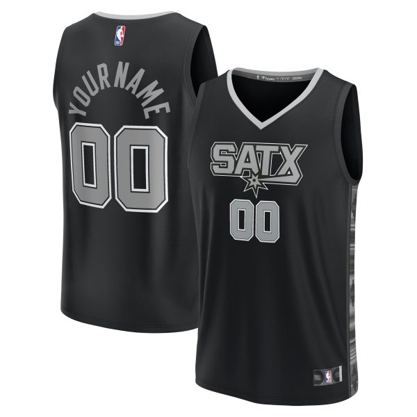 San Antonio Spurs mens san antonio spurs fanatics black fast break custom replica jersey – statement edition Collection | Official Spurs Store