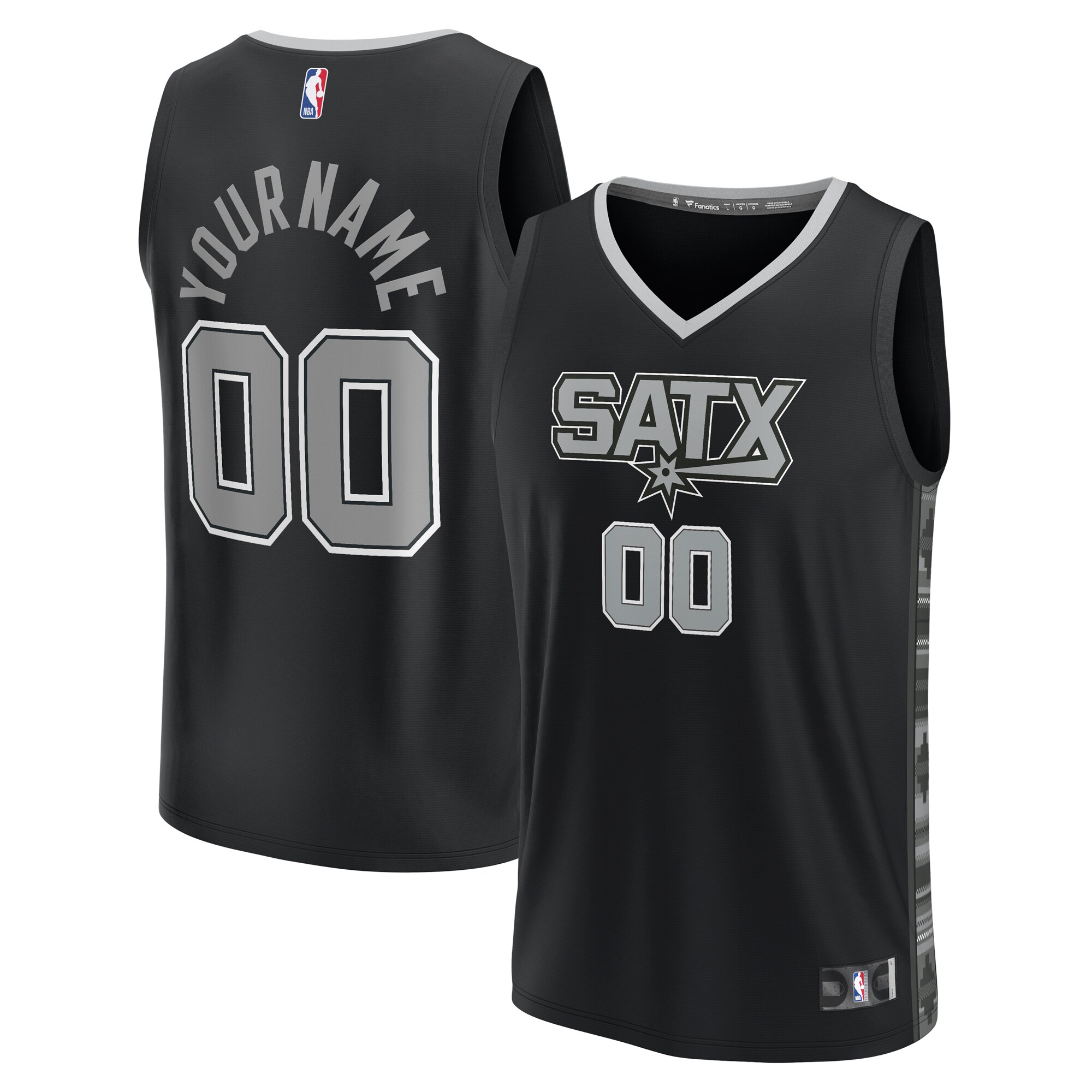 San Antonio Spurs mens san antonio spurs fanatics black fast break custom replica jersey – statement edition Collection | Official Spurs Store
