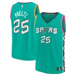 San Antonio Spurs mens san antonio spurs jakob poeltl fanatics green fastbreak jersey – city edition Collection | Official Spurs Store