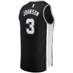 San Antonio Spurs mens san antonio spurs keldon johnson fanatics black fast break replica jersey – icon edition Collection | Official Spurs Store