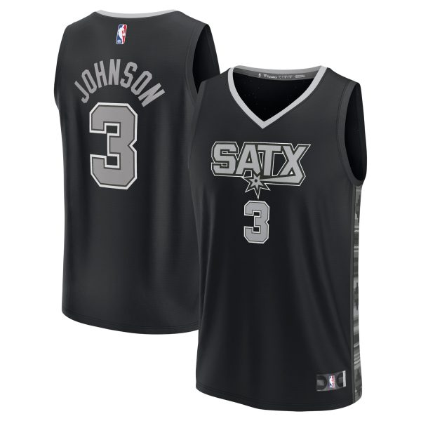 San Antonio Spurs mens san antonio spurs keldon johnson fanatics black fast break replica player jersey – statement edition Collection | Official Spurs Store