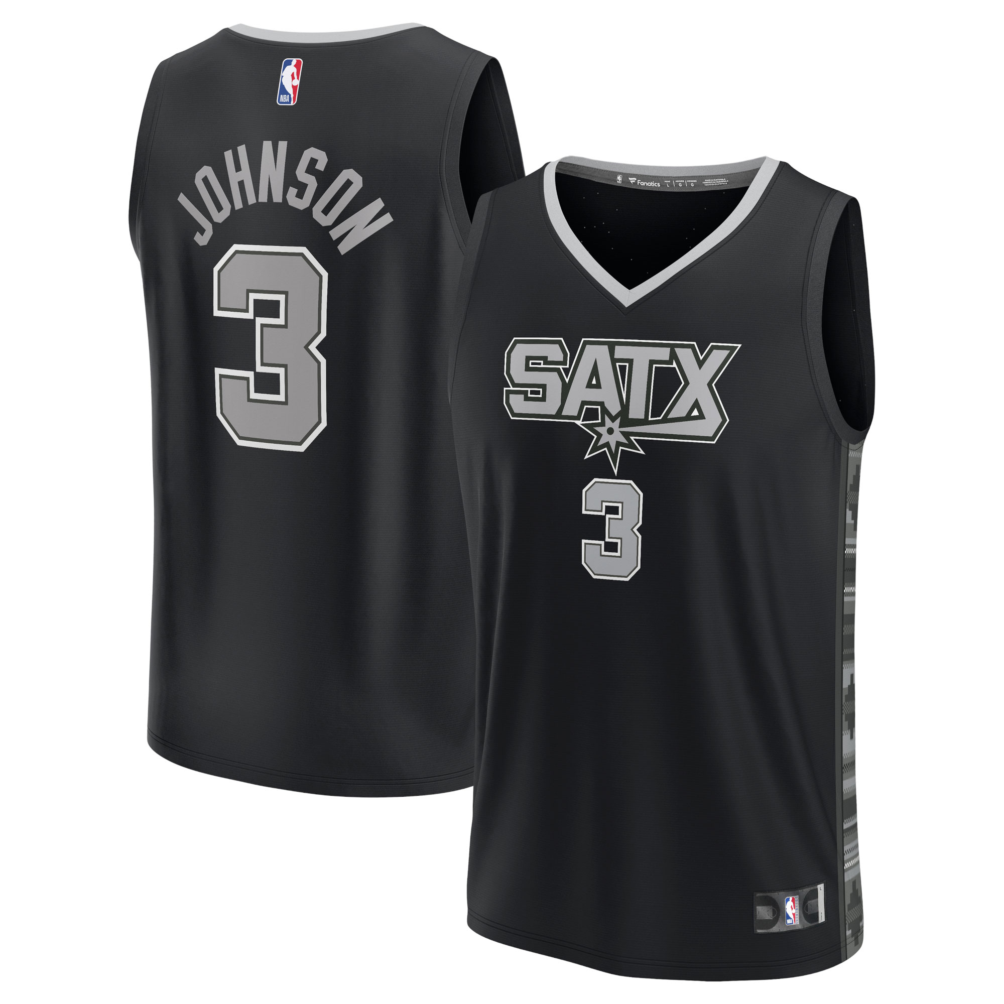 San Antonio Spurs mens san antonio spurs keldon johnson fanatics black fast break replica player jersey – statement edition Collection | Official Spurs Store