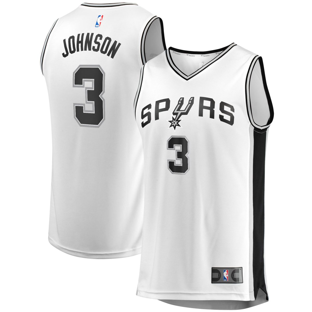 San Antonio Spurs mens san antonio spurs keldon johnson fanatics white fast break association jersey Collection | Official Spurs Store