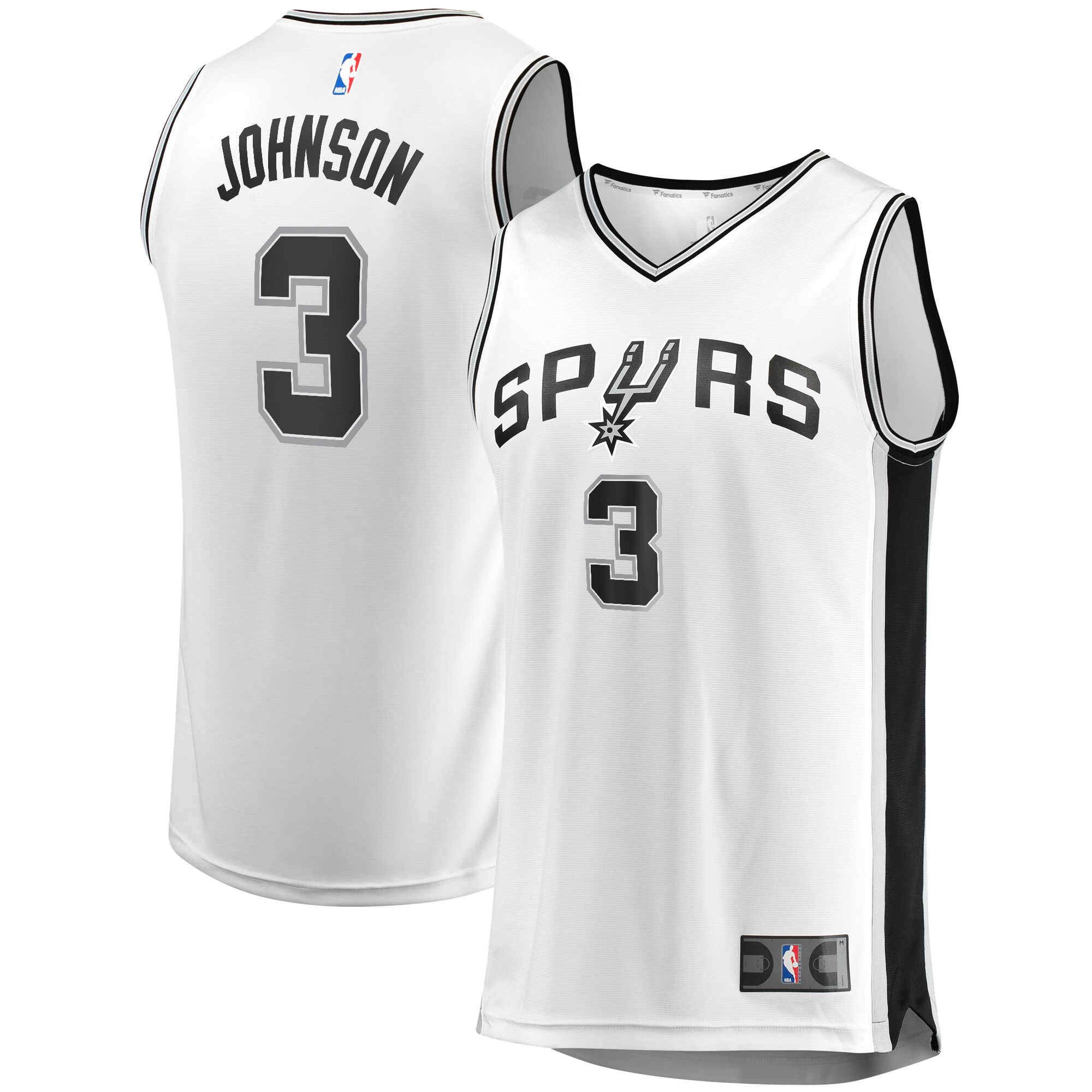 San Antonio Spurs mens san antonio spurs keldon johnson fanatics white fast break association jersey Collection | Official Spurs Store