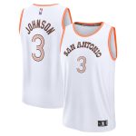 San Antonio Spurs mens san antonio spurs keldon johnson fanatics white fast break jersey – city edition Collection | Official Spurs Store