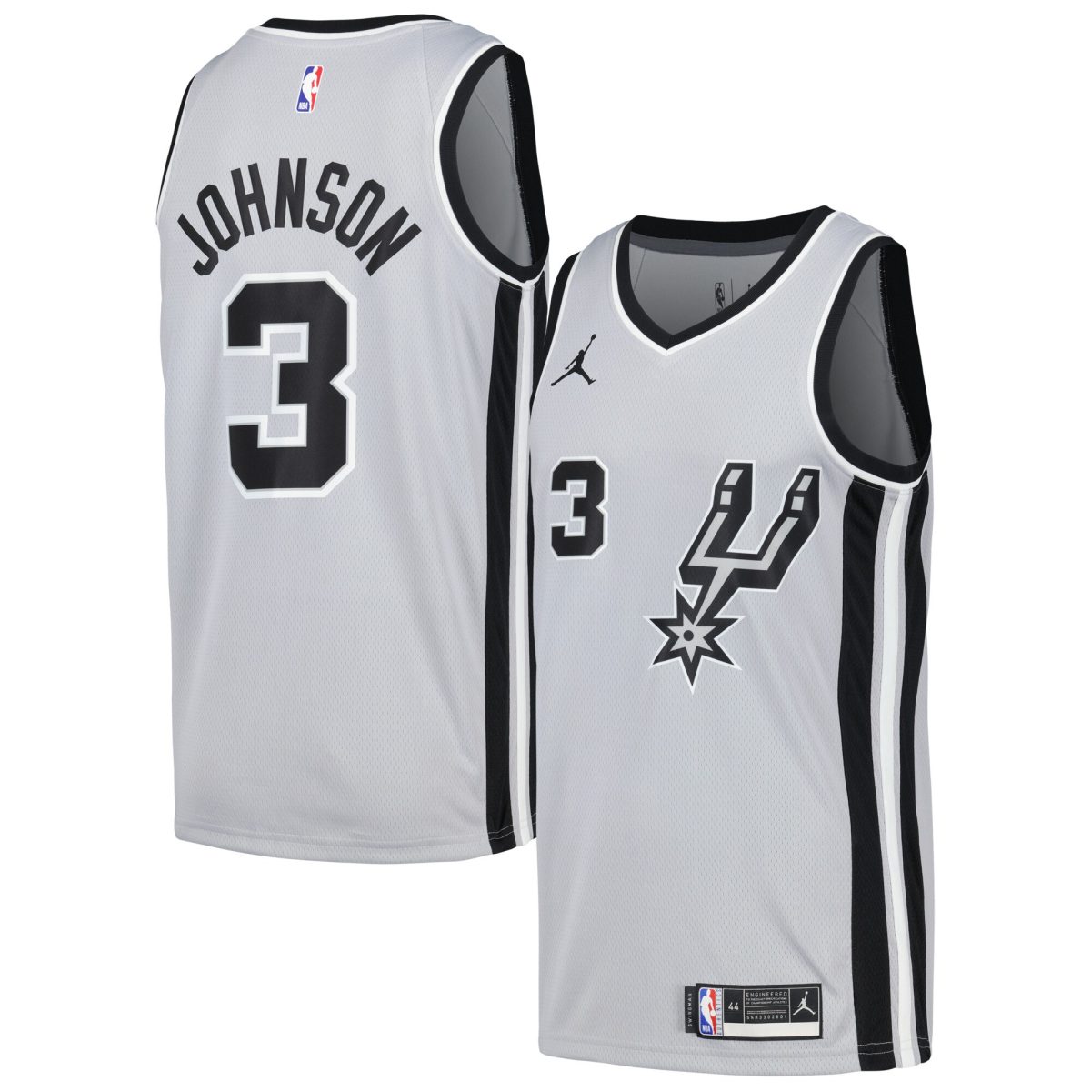San Antonio Spurs mens san antonio spurs keldon johnson nike silver swingman player jersey – statement edition Collection | Official Spurs Store
