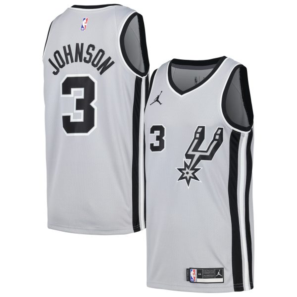 San Antonio Spurs mens san antonio spurs keldon johnson nike silver swingman player jersey – statement edition Collection | Official Spurs Store