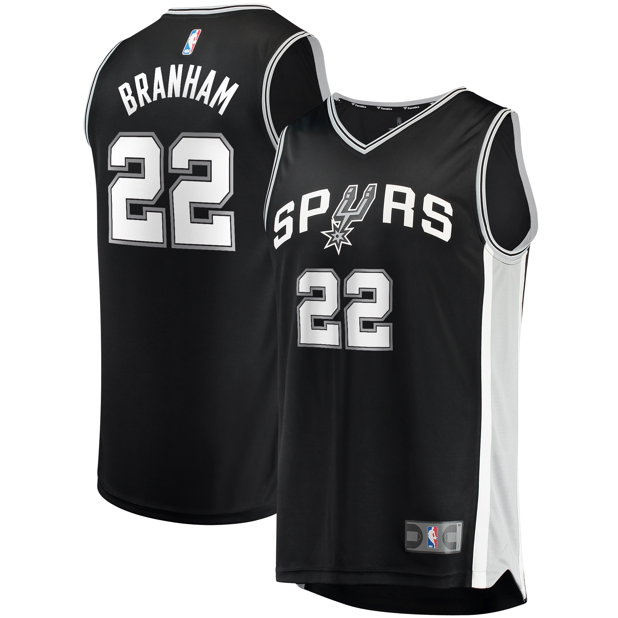 San Antonio Spurs mens san antonio spurs malaki branham fanatics black fast break replica player jersey – icon edition Collection | Official Spurs Store
