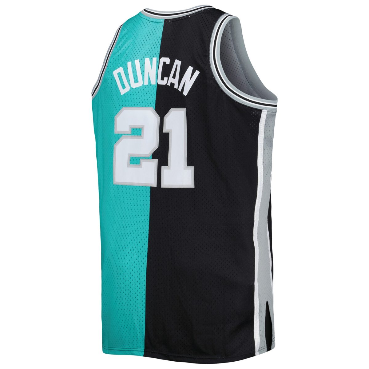San Antonio Spurs mens san antonio spurs mitchell  ness blackteal big  tall hardwood classics 199899 split swingman jersey Collection | Official Spurs Store