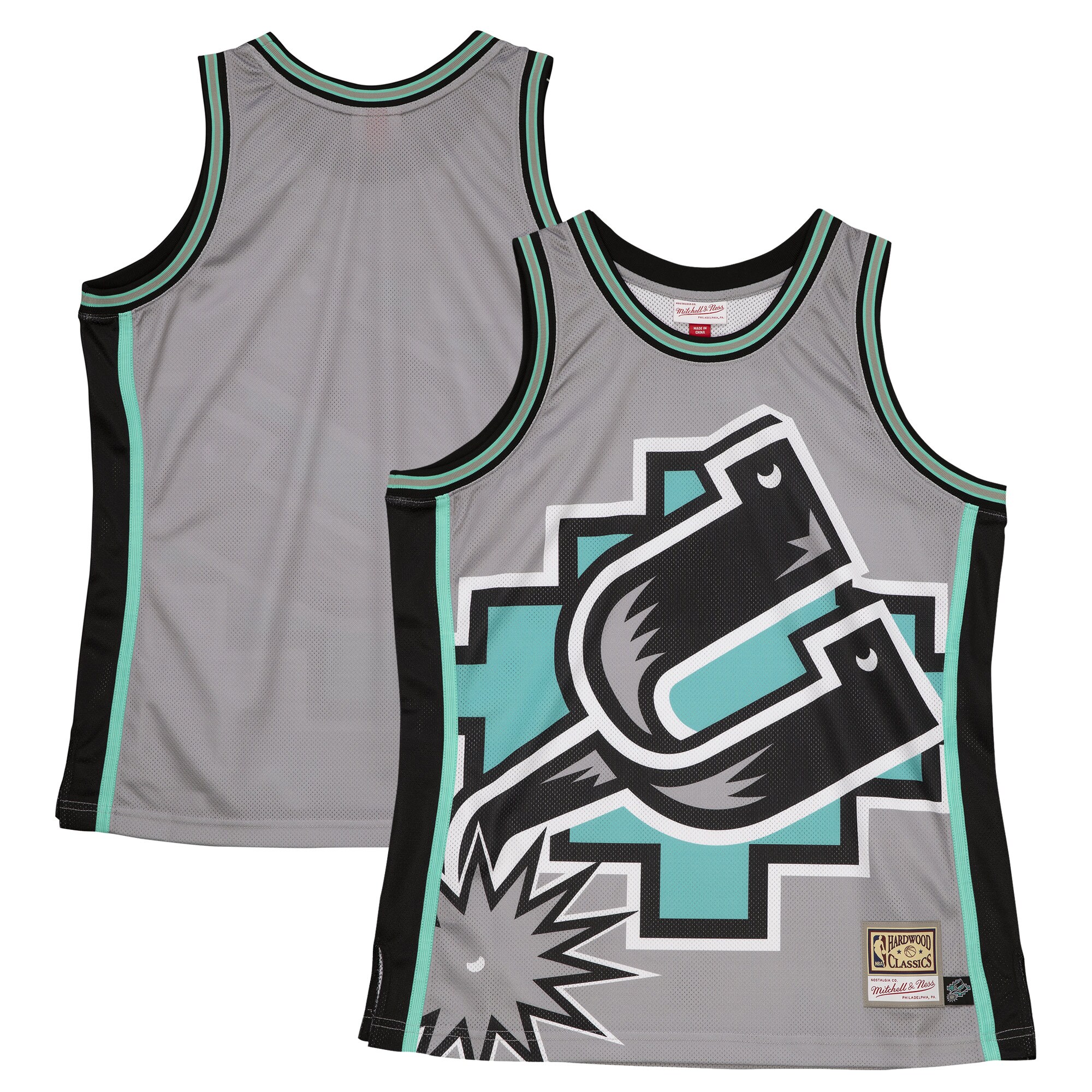 San Antonio Spurs mens san antonio spurs mitchell  ness gray hardwood classics blown out fashion jersey Collection | Official Spurs Store