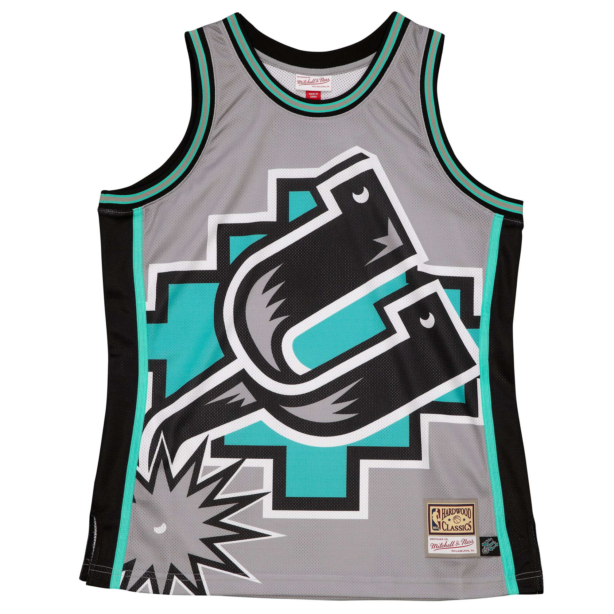 San Antonio Spurs mens san antonio spurs mitchell  ness gray hardwood classics blown out fashion jersey Collection | Official Spurs Store