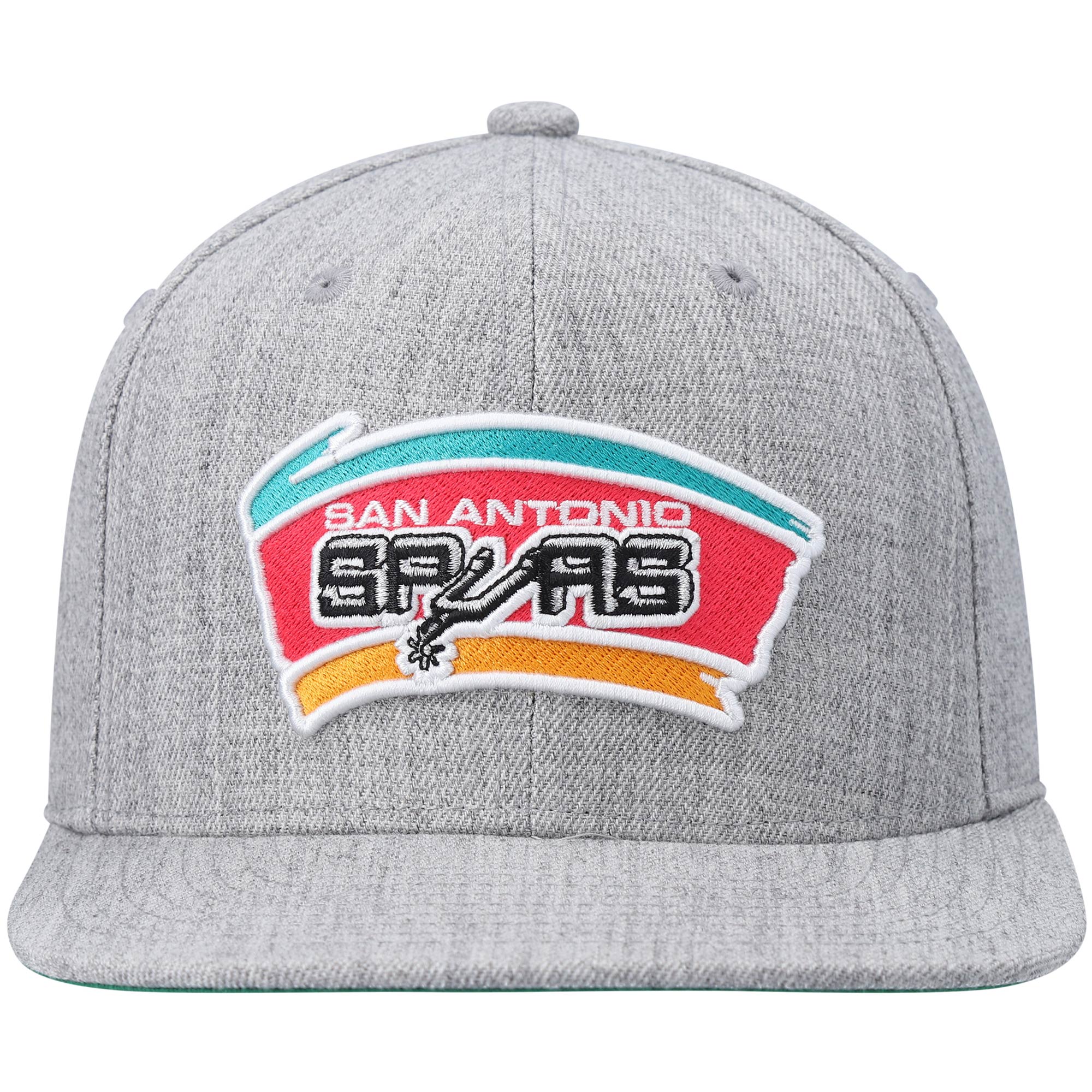 San Antonio Spurs mens san antonio spurs mitchell  ness heathered gray hardwood classics team 2.0 snapback hat Collection | Official Spurs Store