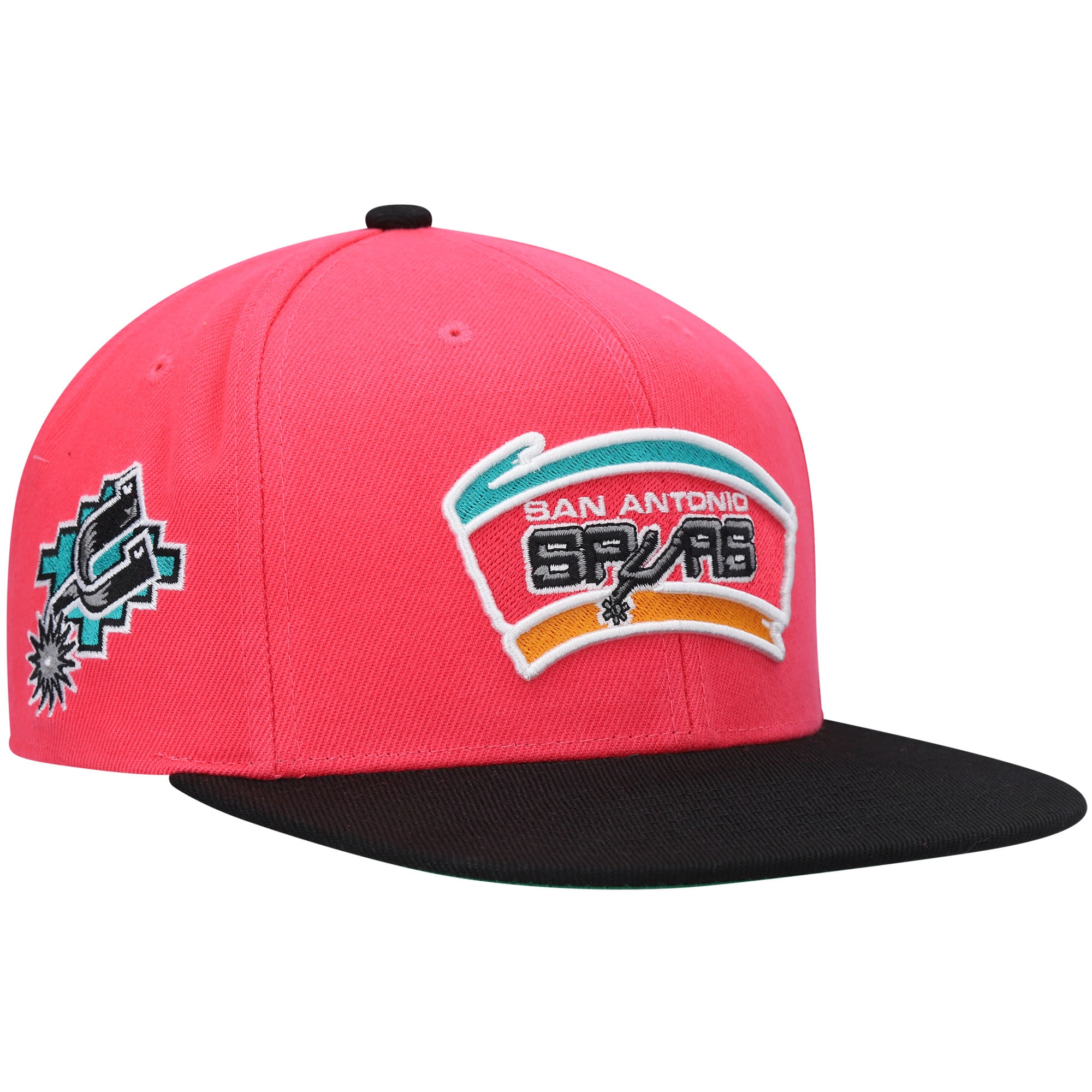San Antonio Spurs mens san antonio spurs mitchell  ness pink hardwood classics snapback hat Collection | Official Spurs Store