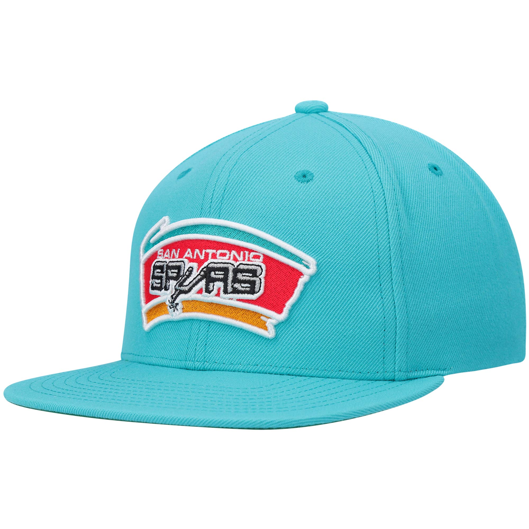 San Antonio Spurs mens san antonio spurs mitchell  ness teal hardwood classics team ground 2.0 snapback hat Collection | Official Spurs Store