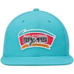 San Antonio Spurs mens san antonio spurs mitchell  ness teal hardwood classics team ground 2.0 snapback hat Collection | Official Spurs Store