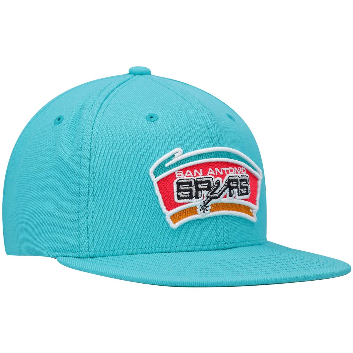 San Antonio Spurs mens san antonio spurs mitchell  ness teal hardwood classics team ground 2.0 snapback hat Collection | Official Spurs Store
