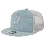 San Antonio Spurs mens san antonio spurs new era adventure denim split panel 9fifty snapback trucker hat Collection | Official Spurs Store