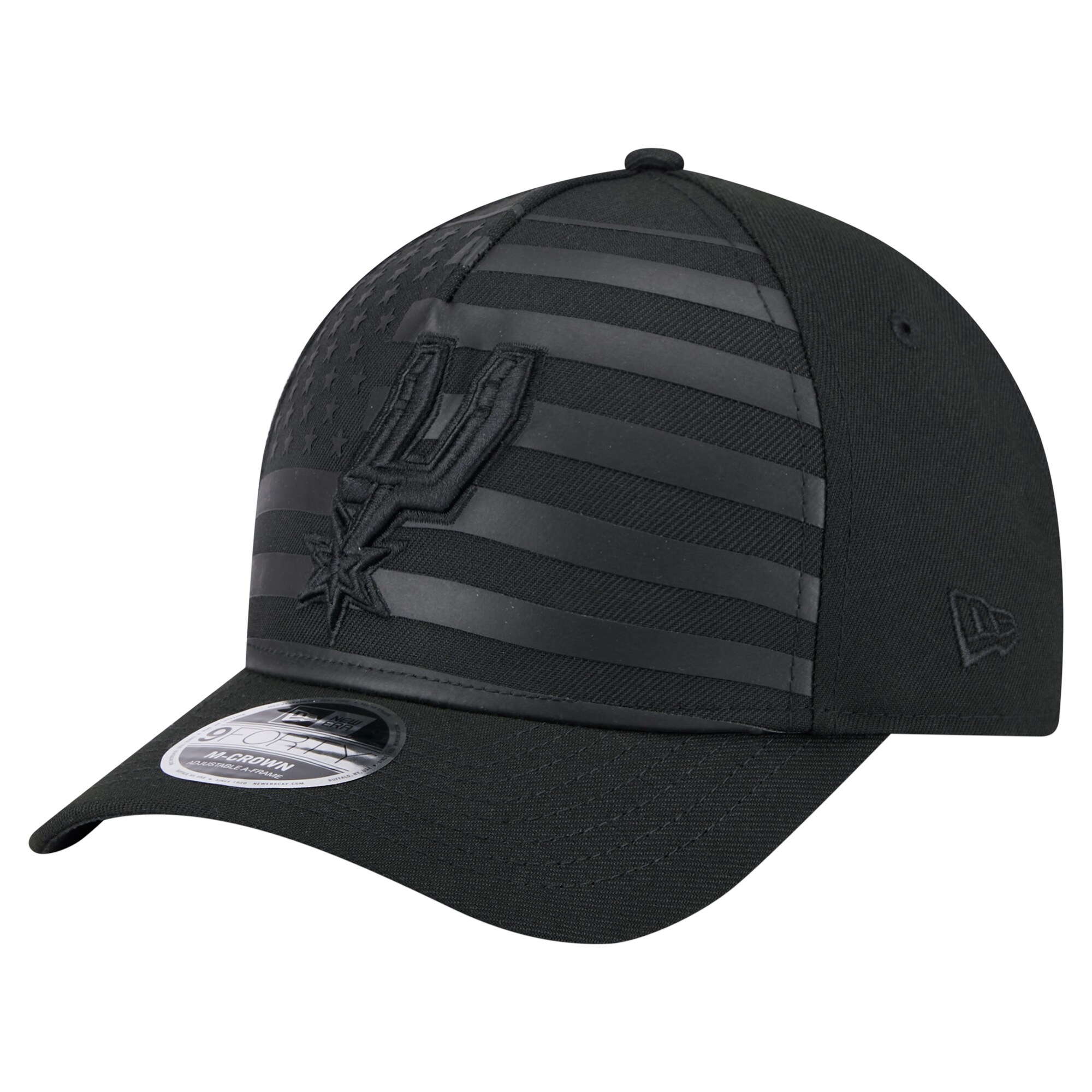 San Antonio Spurs mens san antonio spurs new era black game day flag a-frame 9forty adjustable hat Collection | Official Spurs Store