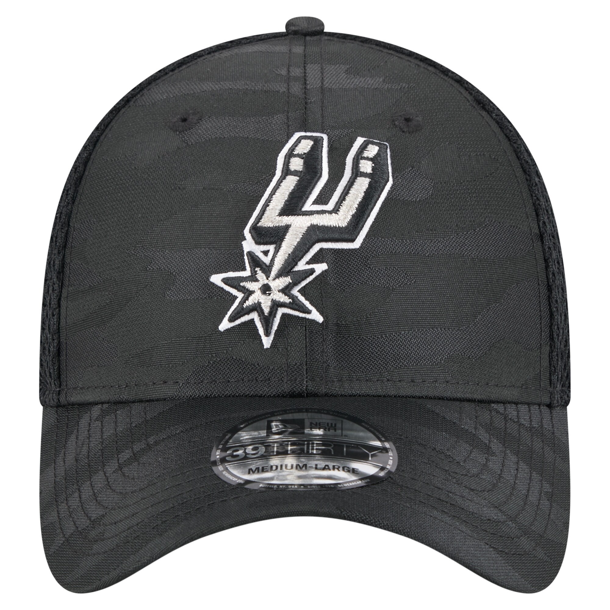 San Antonio Spurs mens san antonio spurs new era black subtle camo 39thirty flex hat Collection | Official Spurs Store