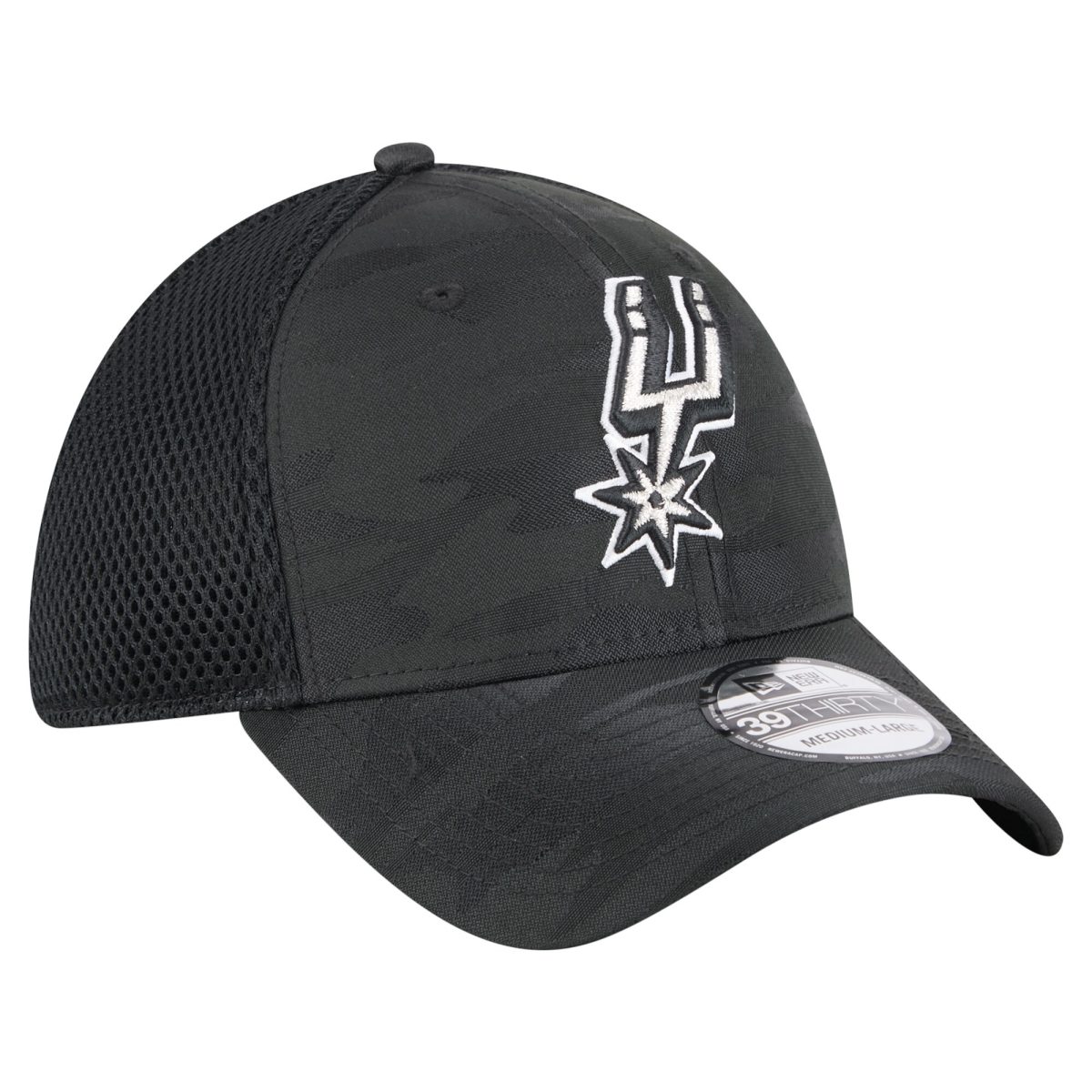 San Antonio Spurs mens san antonio spurs new era black subtle camo 39thirty flex hat Collection | Official Spurs Store