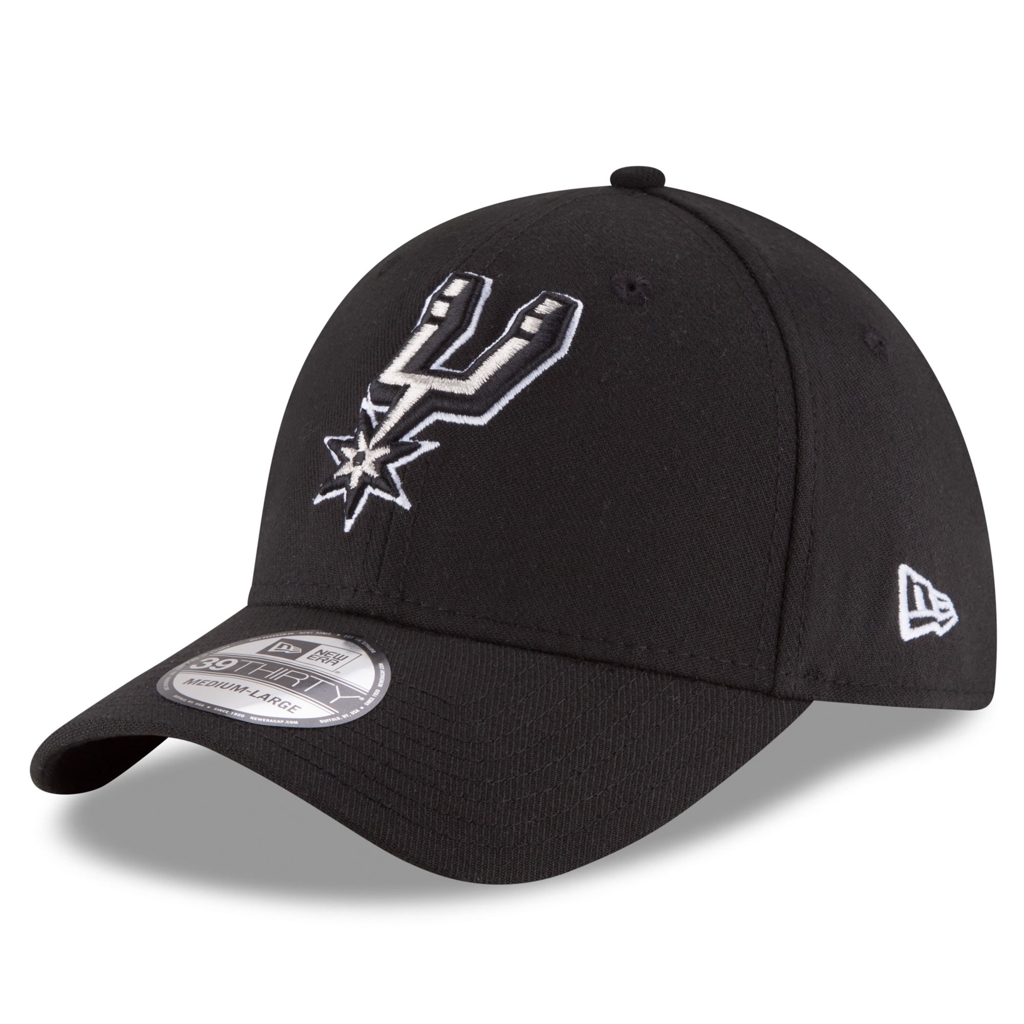 San Antonio Spurs mens san antonio spurs new era black team classic 39thirty flex hat Collection | Official Spurs Store