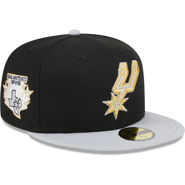 San Antonio Spurs mens san antonio spurs new era blackgray gameday gold pop stars 59fifty fitted hat Collection | Official Spurs Store