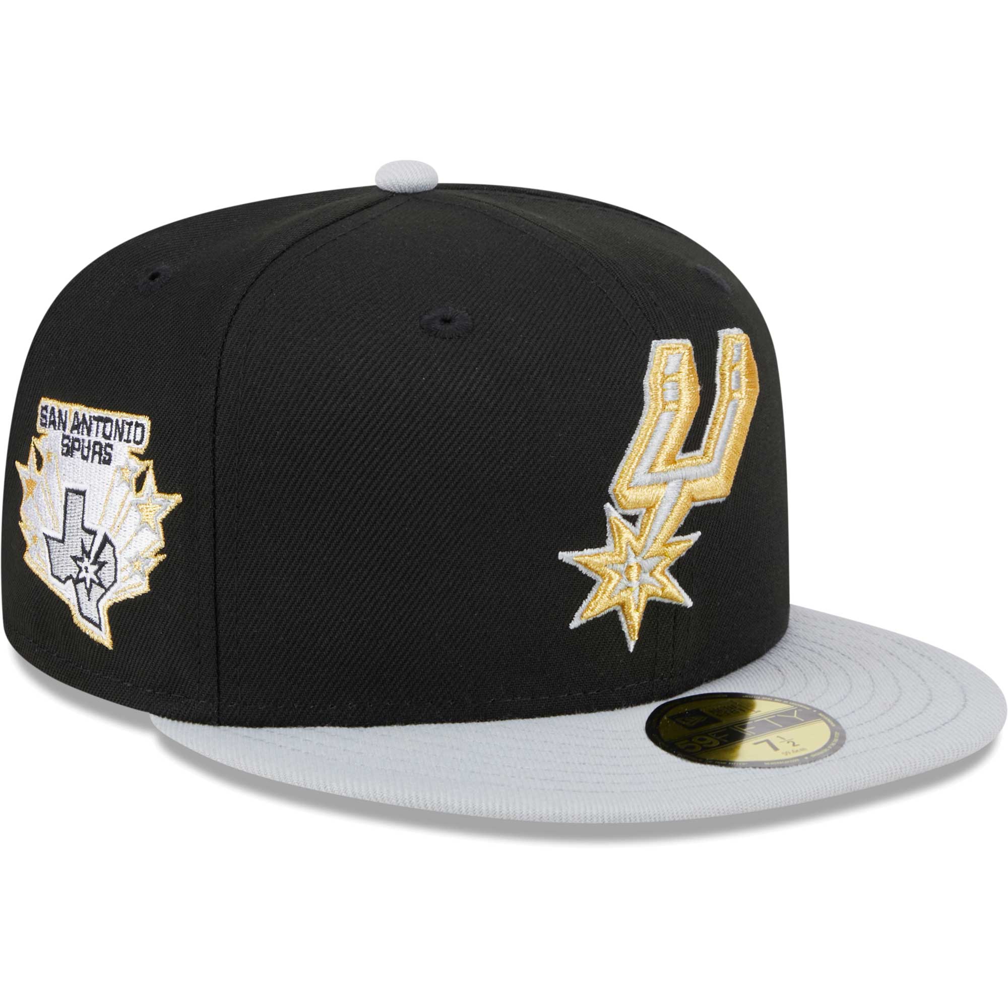 San Antonio Spurs mens san antonio spurs new era blackgray gameday gold pop stars 59fifty fitted hat Collection | Official Spurs Store