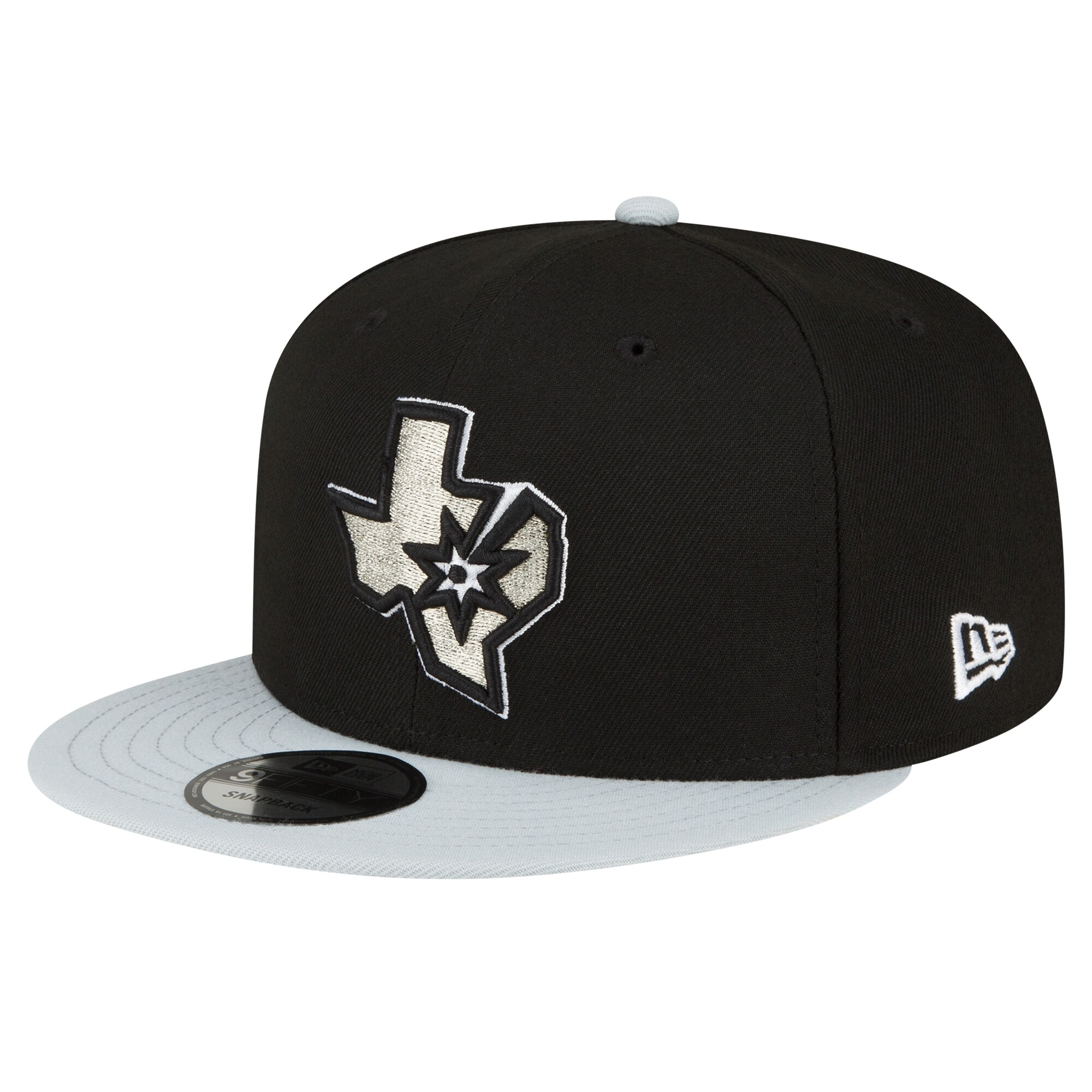 San Antonio Spurs mens san antonio spurs new era blacksilver 2-tone 9fifty snapback hat Collection | Official Spurs Store