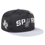 San Antonio Spurs mens san antonio spurs new era blacksilver throwback satin vintage pin two-tone 59fifty fitted hat Collection | Official Spurs Store