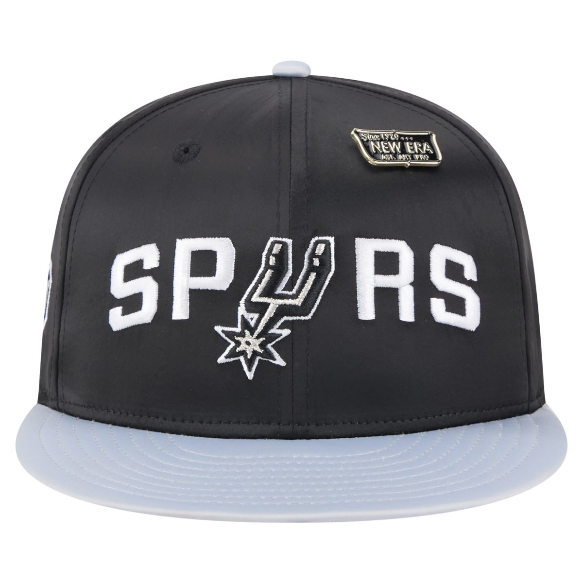 San Antonio Spurs mens san antonio spurs new era blacksilver throwback satin vintage pin two-tone 59fifty fitted hat Collection | Official Spurs Store