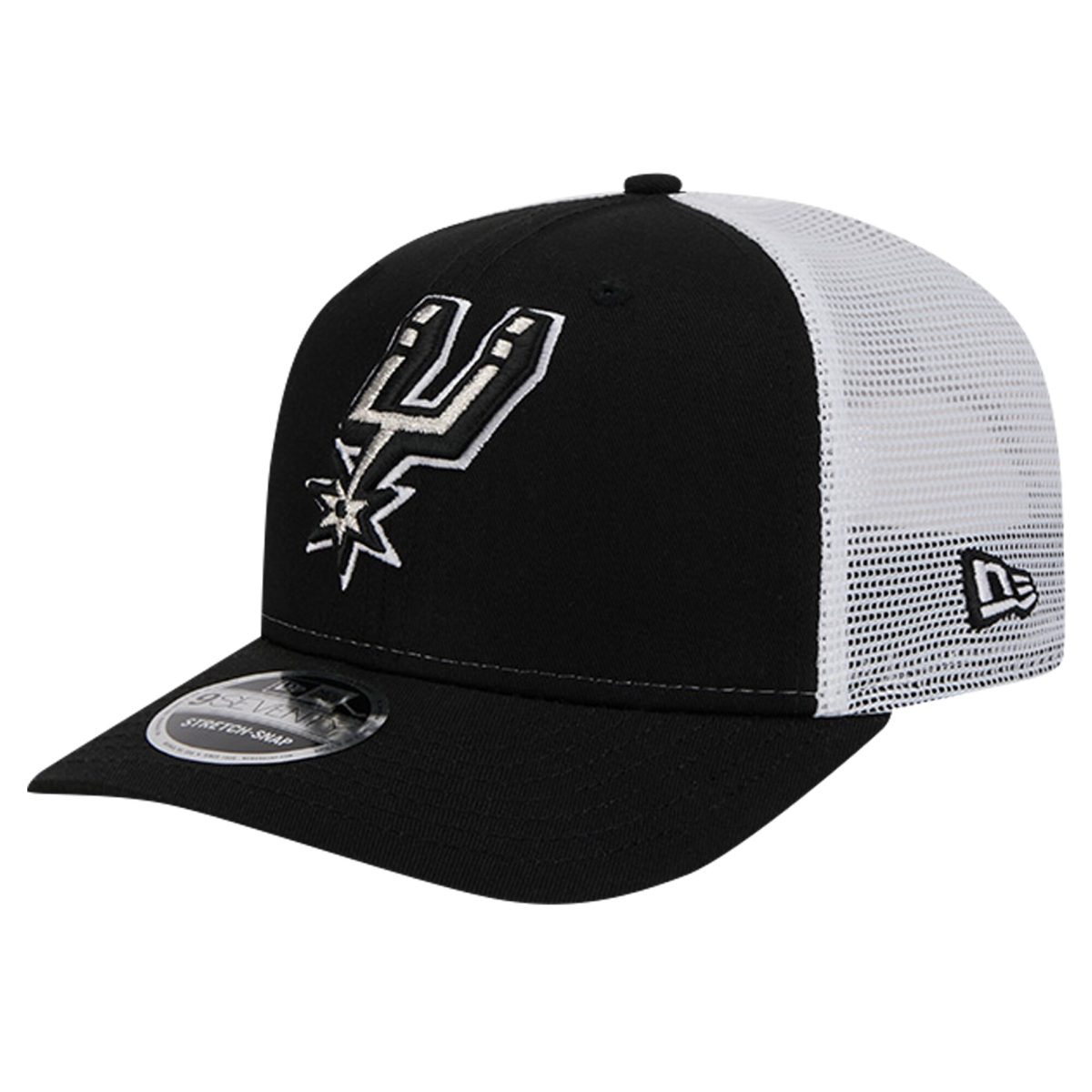 San Antonio Spurs mens san antonio spurs new era blackwhite trucker 9seventy coolera stretch-snap hat Collection | Official Spurs Store