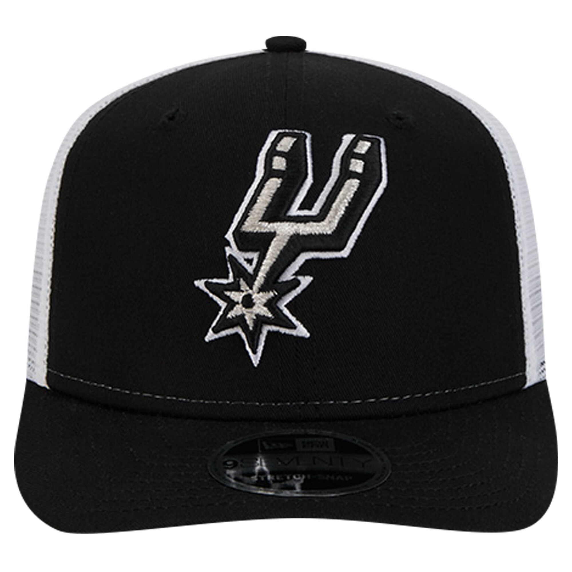 San Antonio Spurs mens san antonio spurs new era blackwhite trucker 9seventy coolera stretch-snap hat Collection | Official Spurs Store