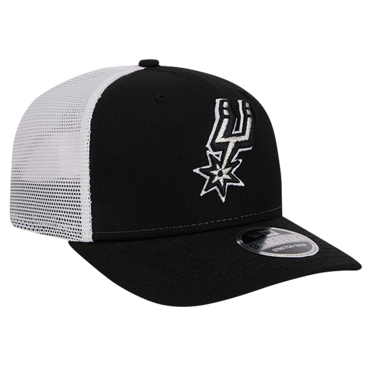 San Antonio Spurs mens san antonio spurs new era blackwhite trucker 9seventy coolera stretch-snap hat Collection | Official Spurs Store