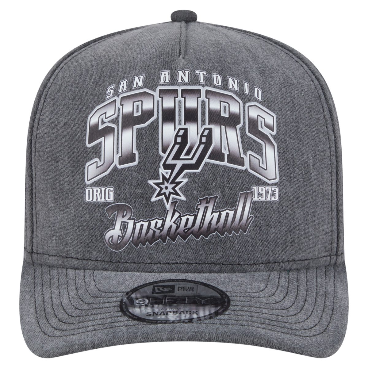San Antonio Spurs mens san antonio spurs new era charcoal throwback washed pre-curved 9fifty snapback hat Collection | Official Spurs Store