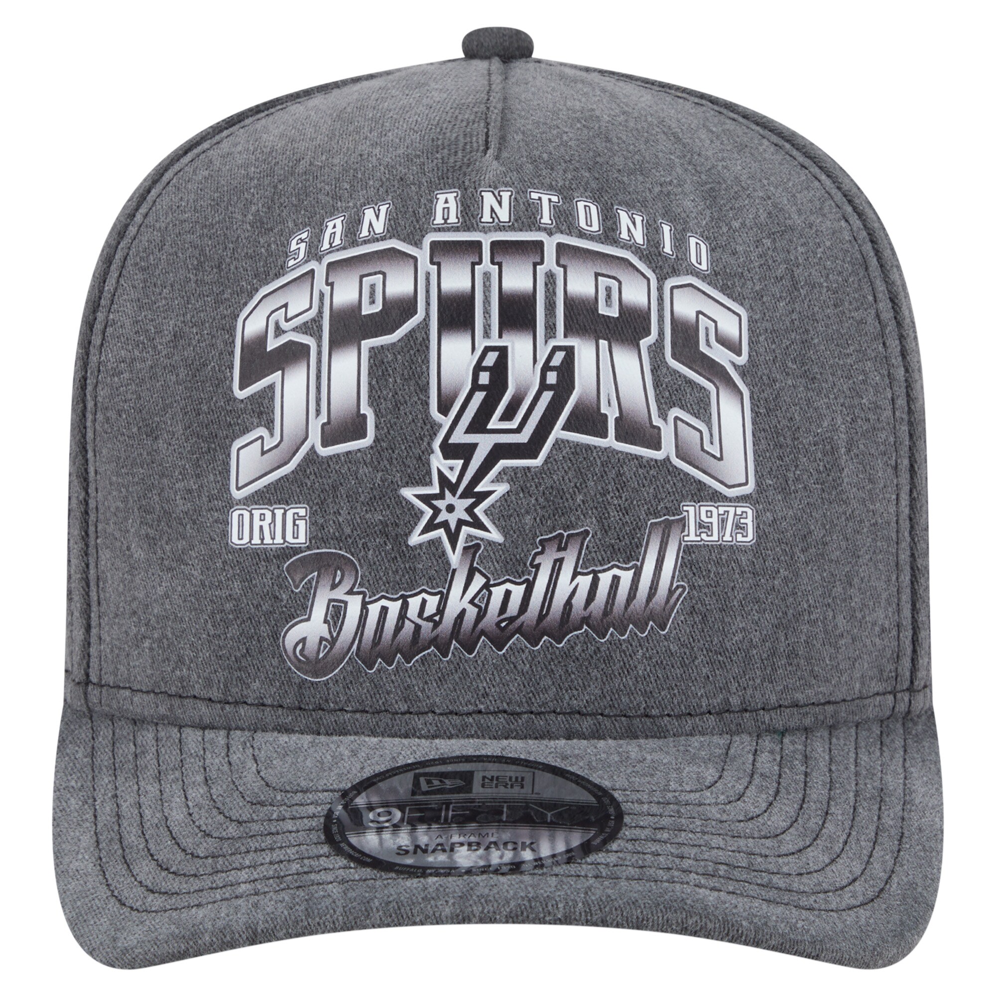 San Antonio Spurs mens san antonio spurs new era charcoal throwback washed pre-curved 9fifty snapback hat Collection | Official Spurs Store