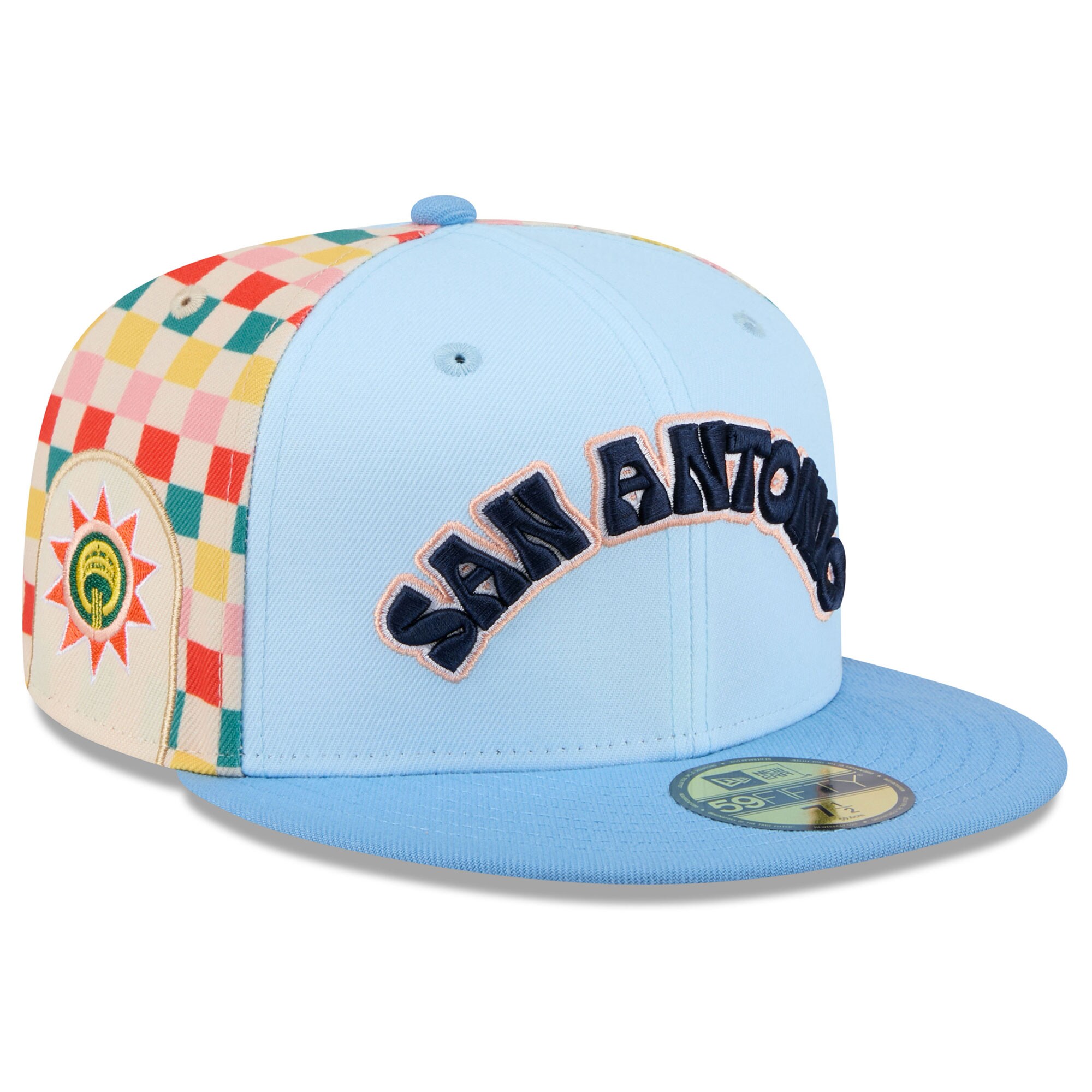 San Antonio Spurs mens san antonio spurs new era light blue 202425 city edition 59fifty fitted hat Collection | Official Spurs Store